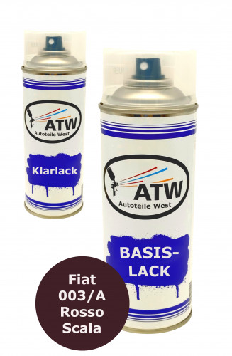 Autolack für Fiat 003/A Rosso Scala +400ml Klarlack Set